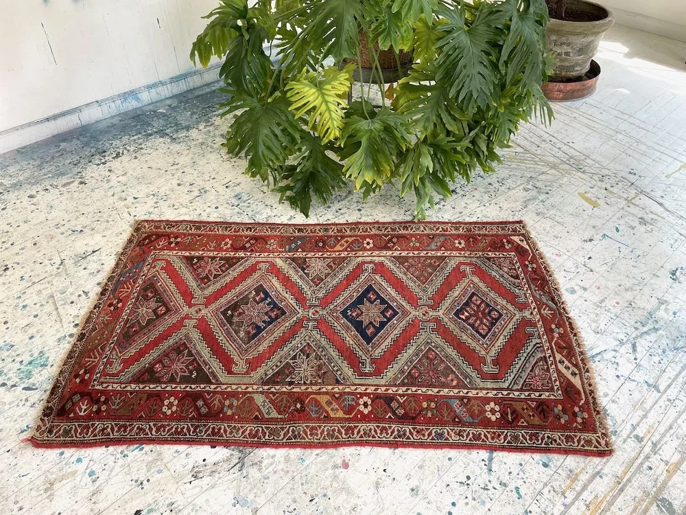 Semi-Antique Kurdish rug, 4x6 — Weft & Wool